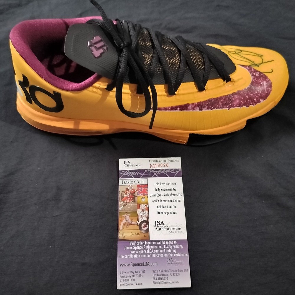 Kevin Durant autographed basketball sneaker JSA COA KD